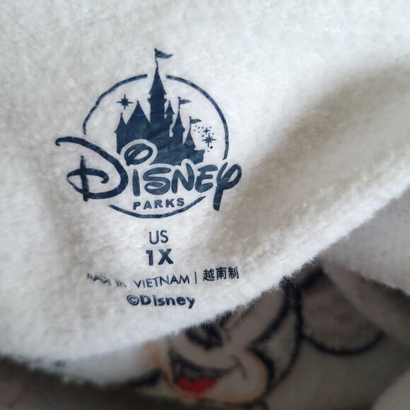 Disney Parks Walt Disney World 2020 Sweatshirt White Hooded Mickey Women 1X - Picture 11 of 14